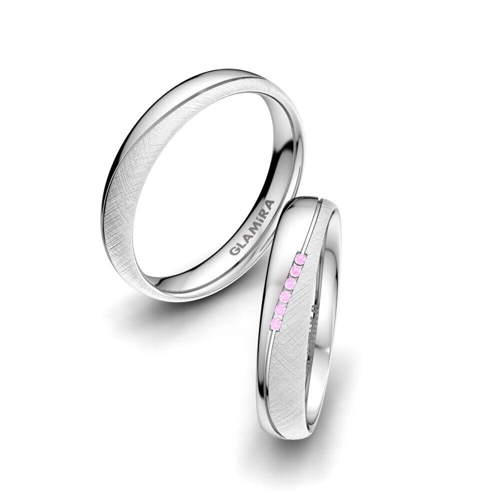 粉红色蓝宝石 婚戒 Shining Energy 4 mm