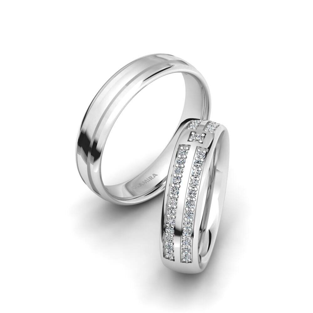 白色K金-14k 婚戒 Brilliant Ornament 5 mm