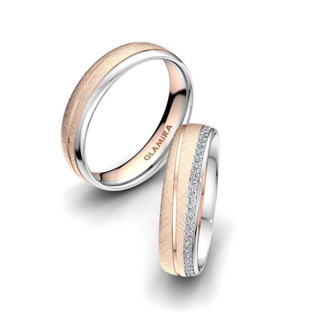 Memoire 14k 红白K金 结婚戒指