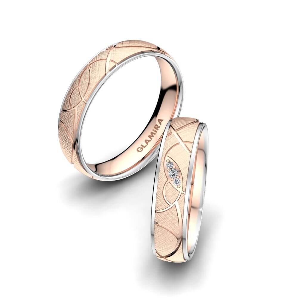 14k 红白K金 婚戒 Golden Aura 5 mm