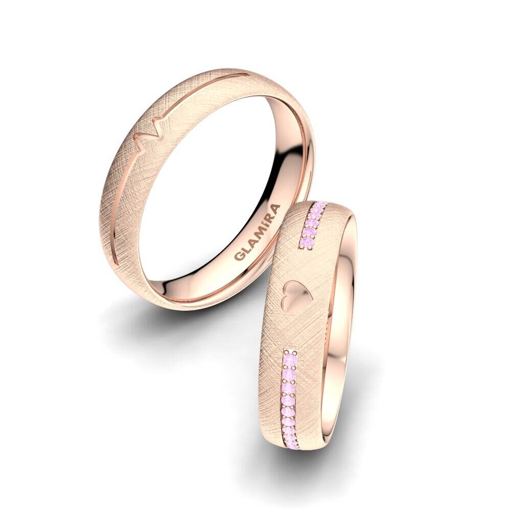 Twinset 粉红色蓝宝石 结婚戒指