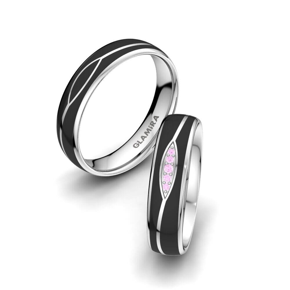 粉红色蓝宝石 婚戒 Mystic Swirl 5 mm