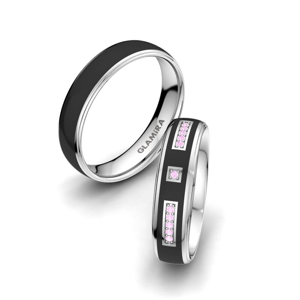 粉红色蓝宝石 婚戒 Mystic Unity 5 mm