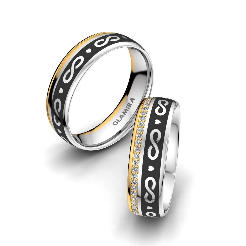 白黄K金-14k 婚戒 Noble Inifinite 6 mm