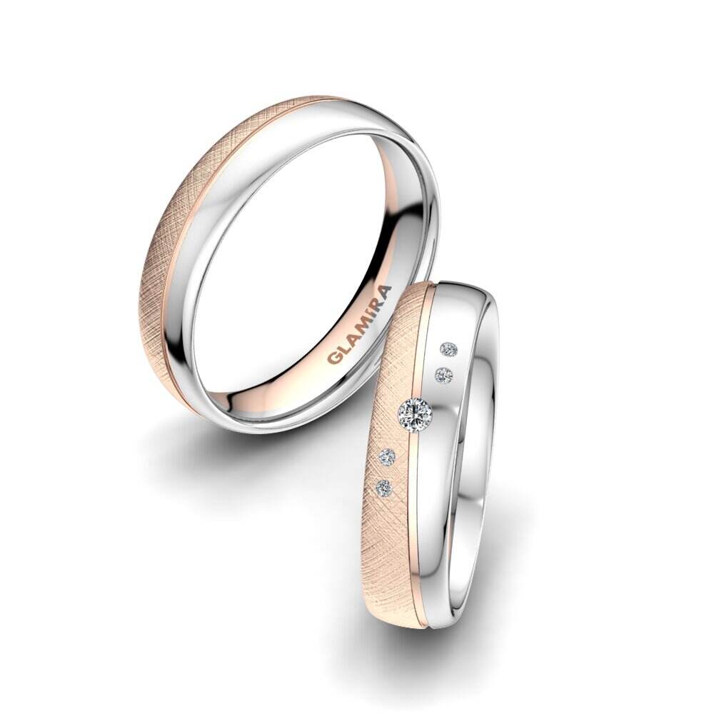 14k 红白K金 婚戒 Romantic Trust 5 mm