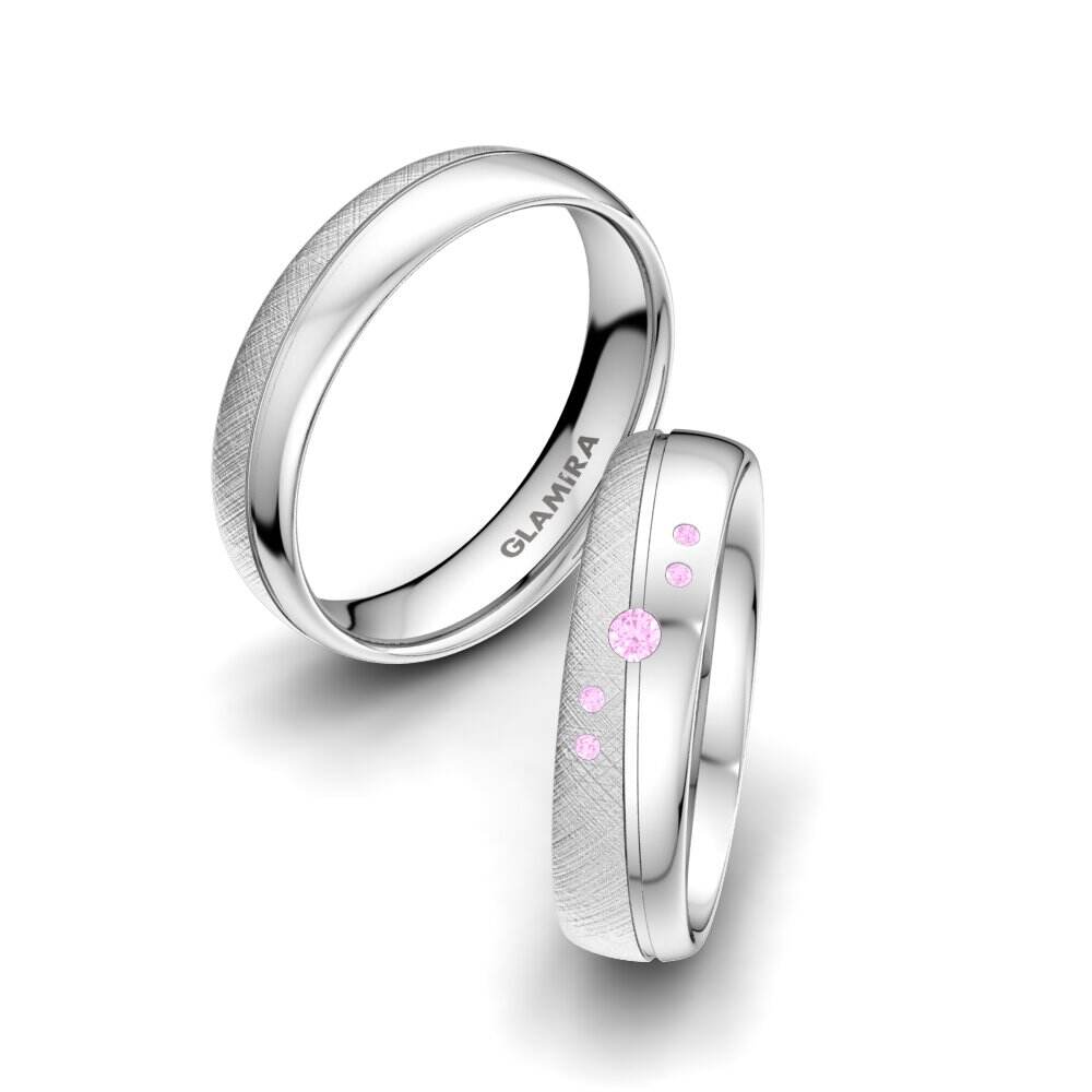 粉红色蓝宝石 婚戒 Romantic Trust 5 mm