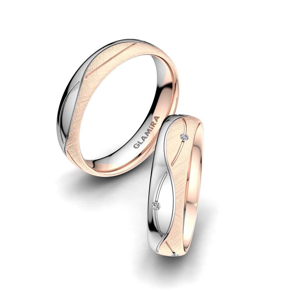 14k 红白K金 婚戒 Sense Mira 5 mm