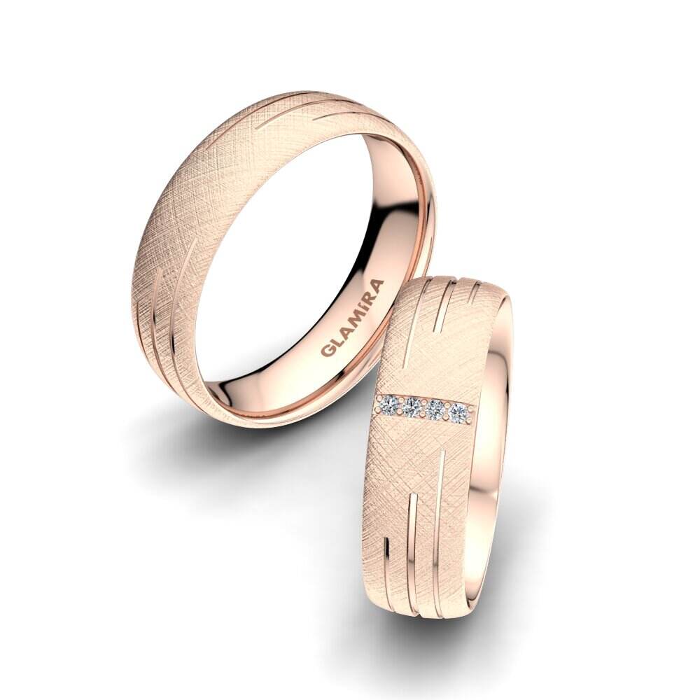 玫瑰金-14k 婚戒 Shimmering Road 6 mm