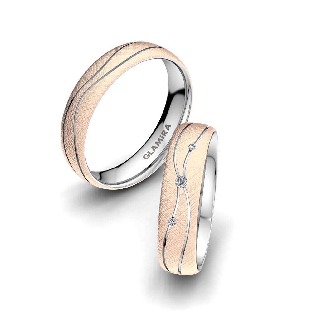 14k 红白K金 婚戒 Universe Adore 5 mm