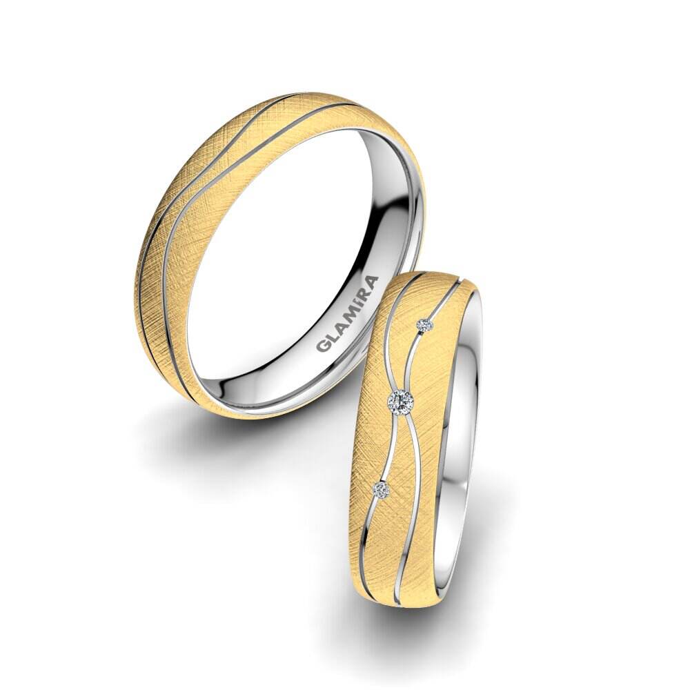 18k 黄白K金 婚戒 Universe Adore 5 mm