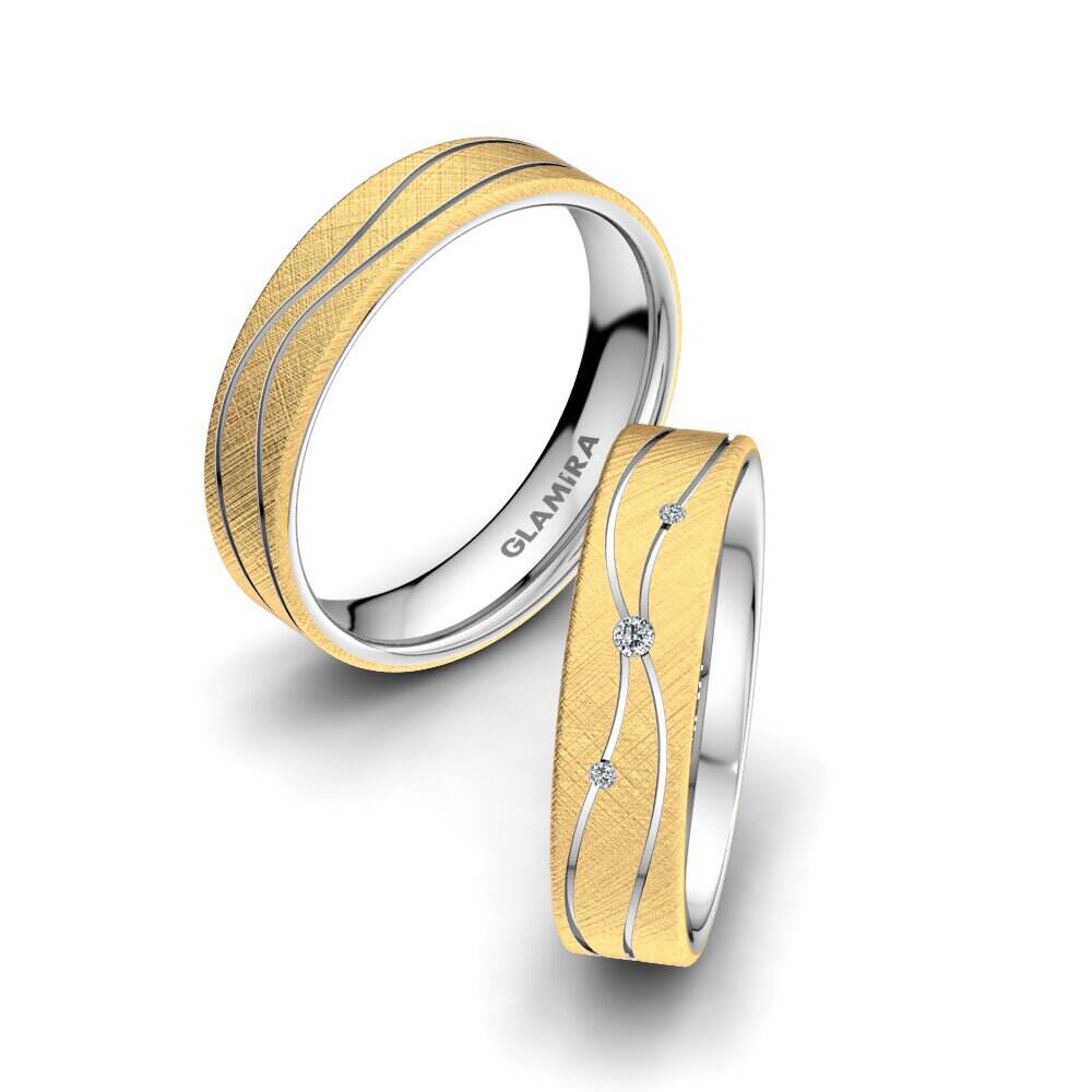 18k 黄白K金 婚戒 Universe Adore 5 mm