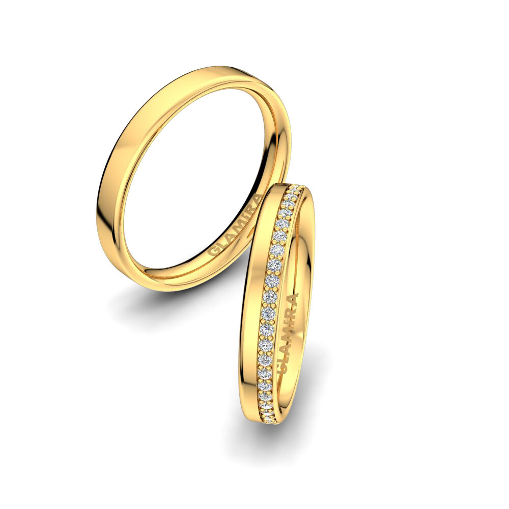 黄色K金-9k 婚戒 Classic Search 4mm