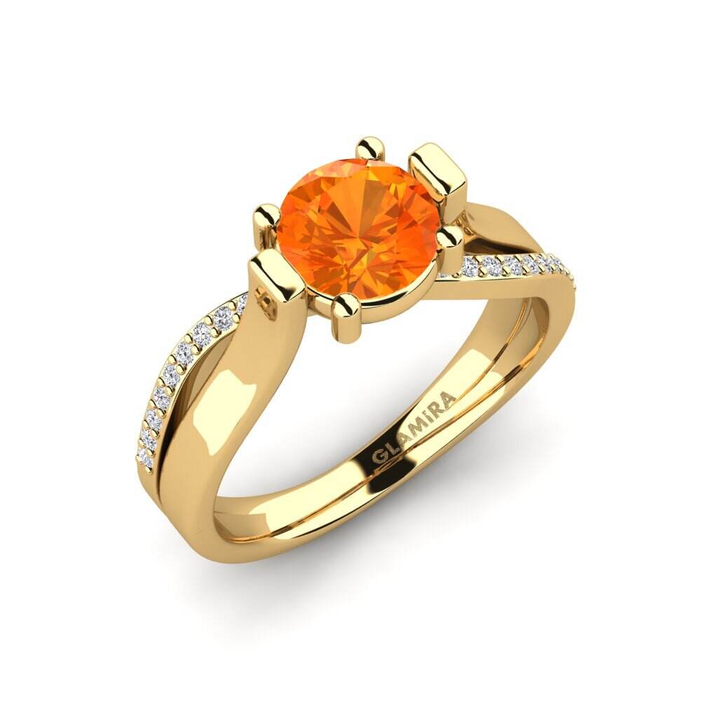 橙色蓝宝石 戒指 Gwendy