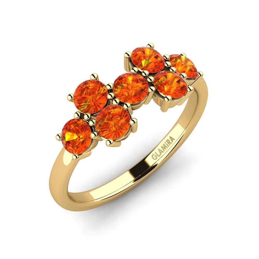橙色蓝宝石 戒指 Hast