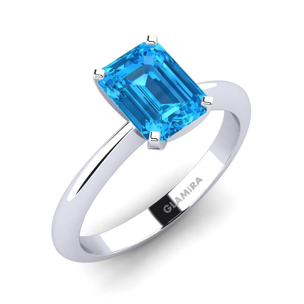 蓝托帕石 订婚戒指 Hayley 2.15crt