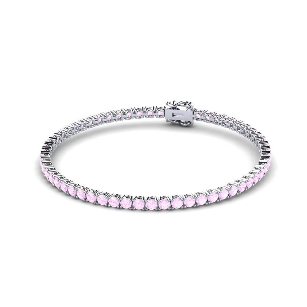 圆形 粉红色蓝宝石 女士手链 Hofer