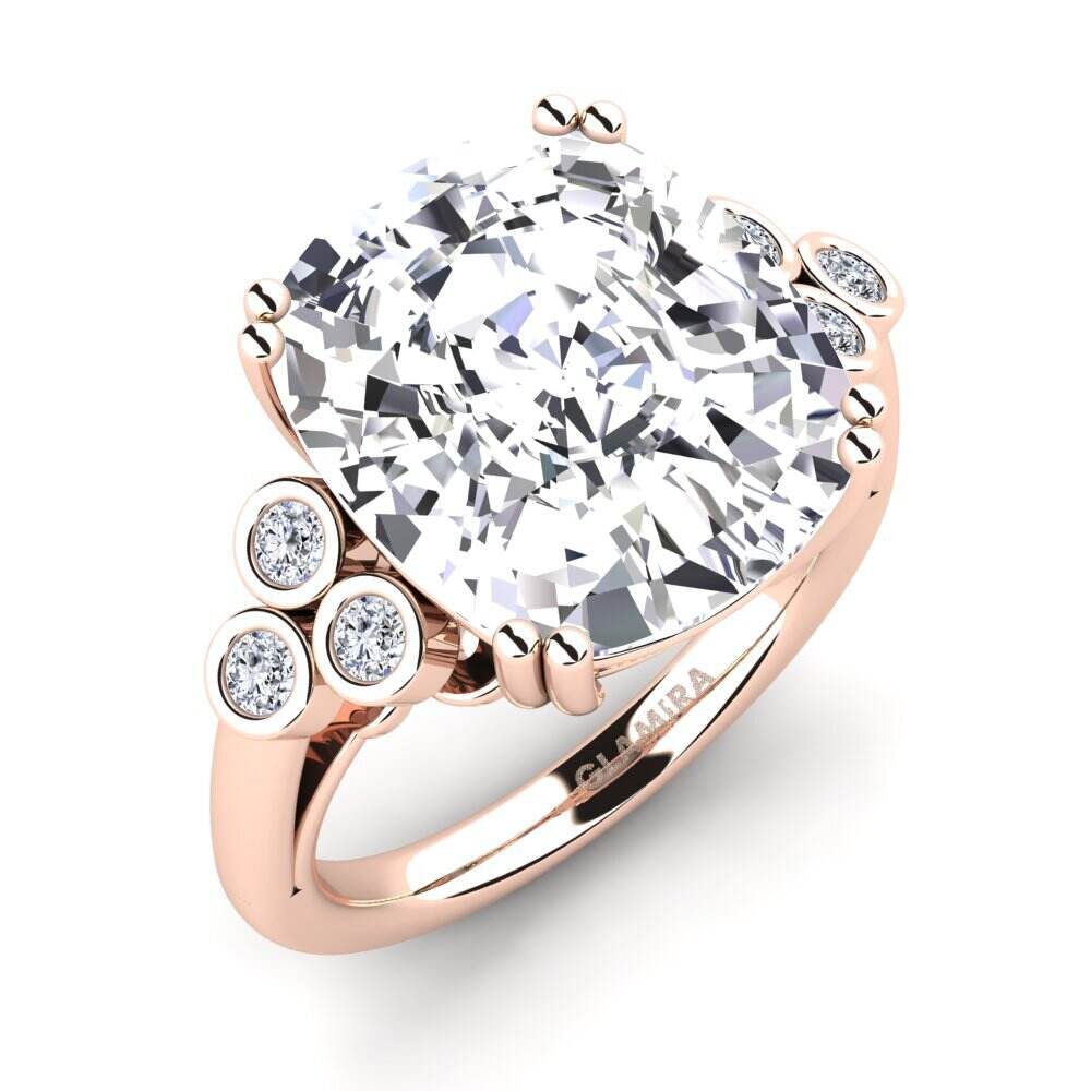 玫瑰金-14k 垫形 戒指 Jaselle