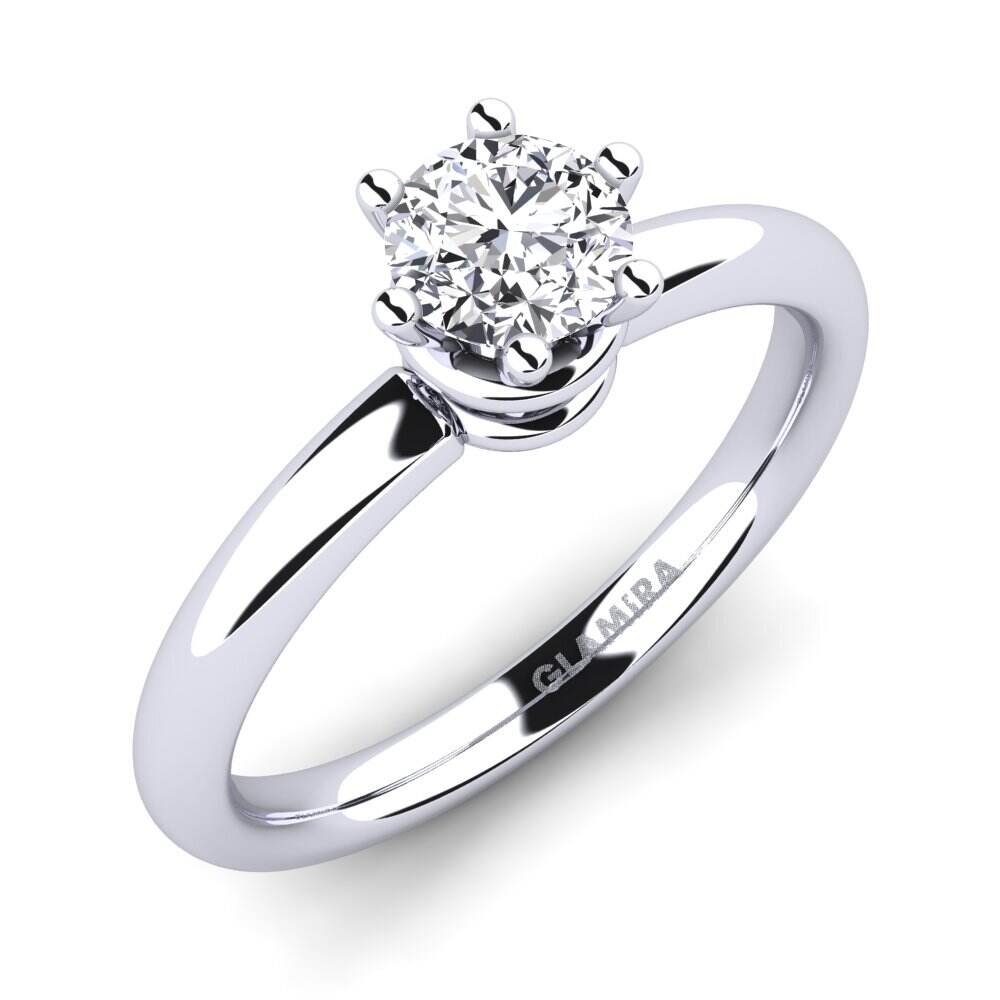 圆形 钻石 - 宝石 订婚戒指 Jemma 0.5 crt