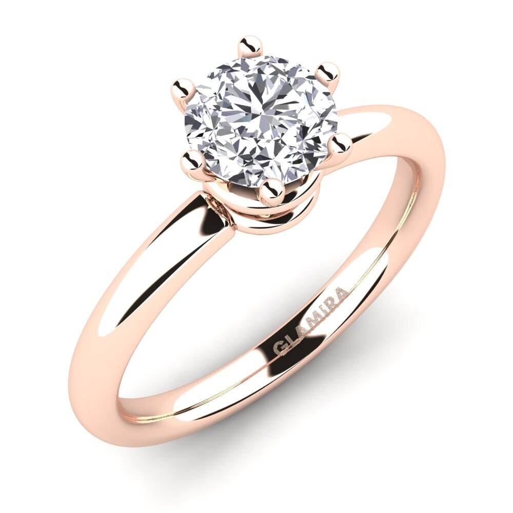玫瑰金-9k 订婚戒指 Jemma 0.8 crt