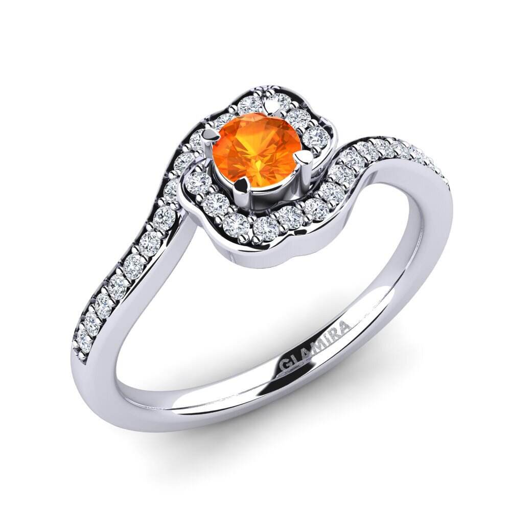 橙色蓝宝石 订婚戒指 Jocelyn