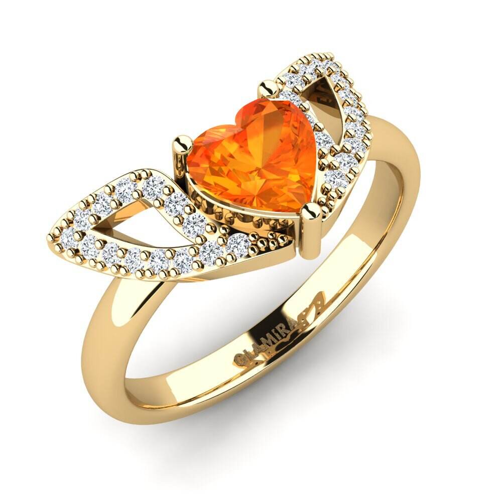 橙色蓝宝石 戒指 Kastat