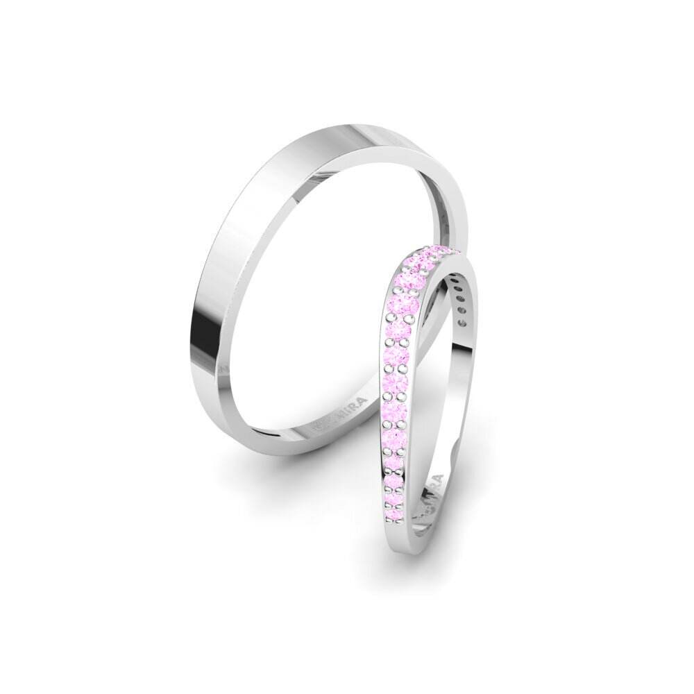 粉红色蓝宝石 婚戒 Kastellorizo Pair