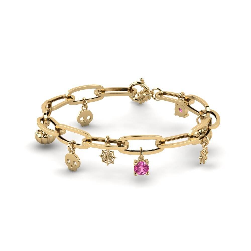 Charm 粉色黄玉 手链