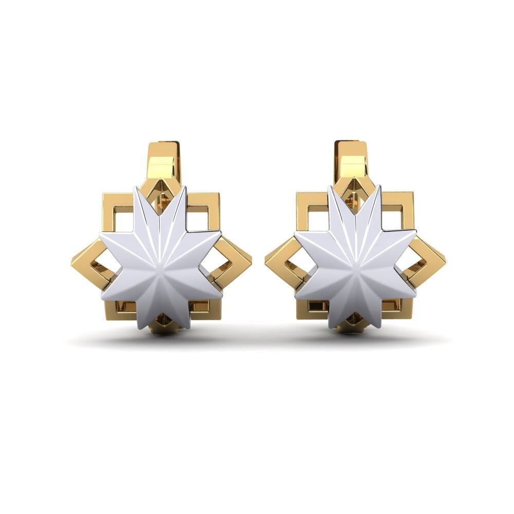 14k 黄白K金 耳环 Lightnova