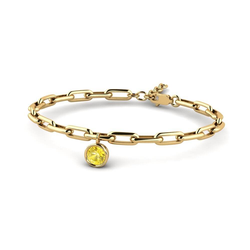 黄色K金-14k 女士手链 Mae