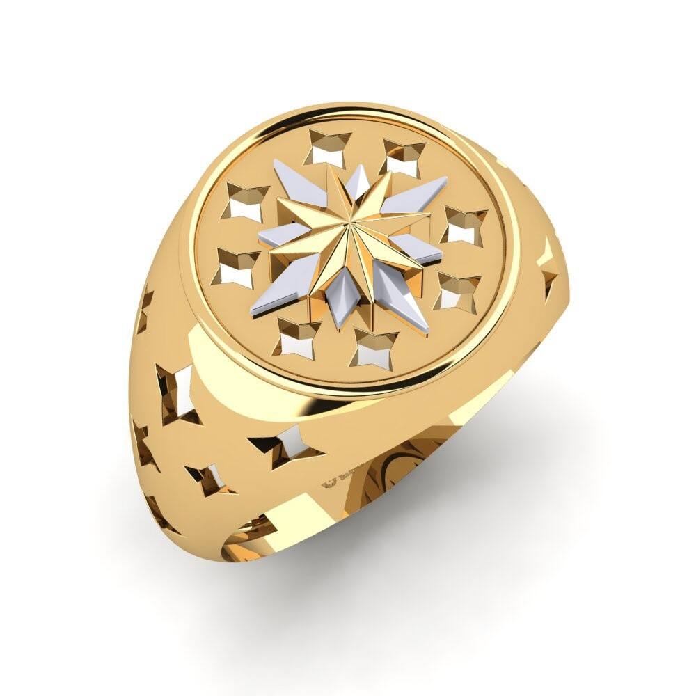 14k 黄白K金 戒指 Magec