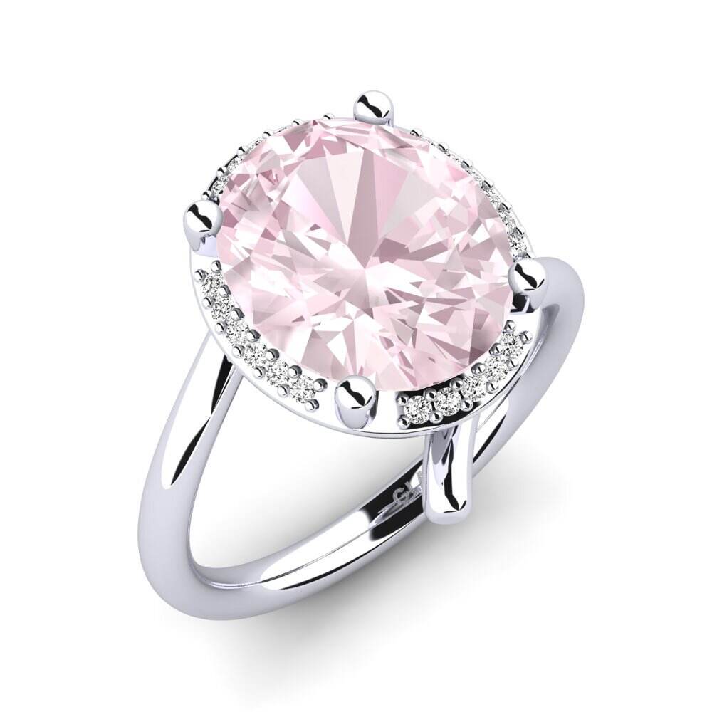 白-钯金 紫锂辉石 戒指 Marcette