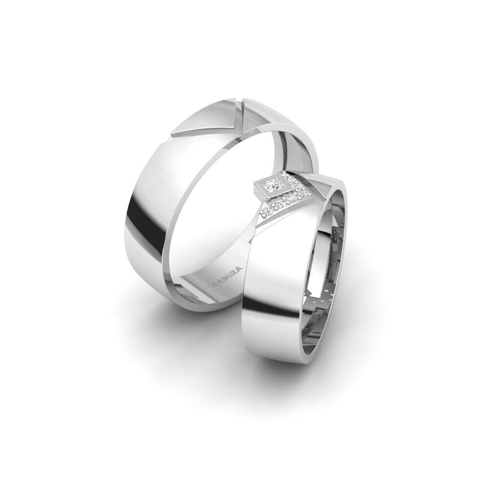 白色K金-9k 婚戒 Marseiles Pair