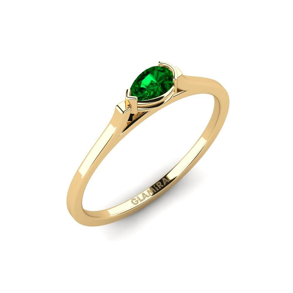 绿色氧化锆 订婚戒指 Merveille