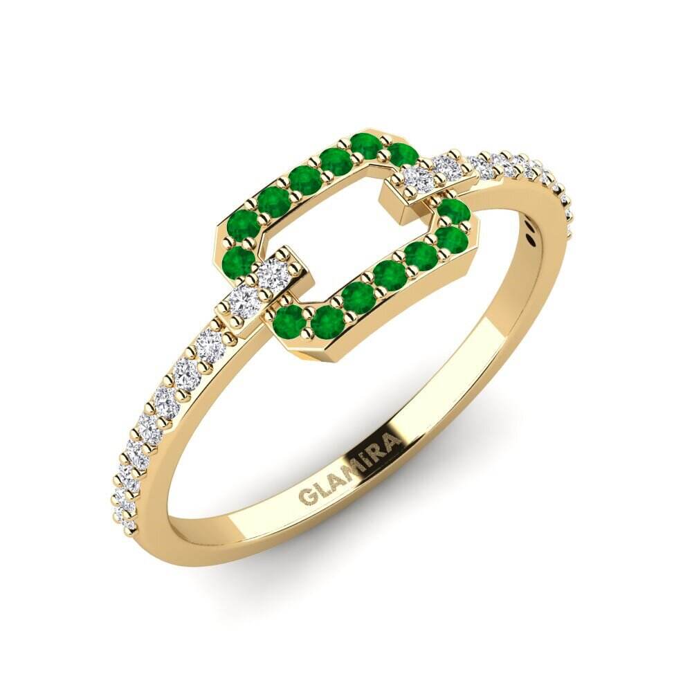 绿宝石 可叠戴戒指 Mioruilt