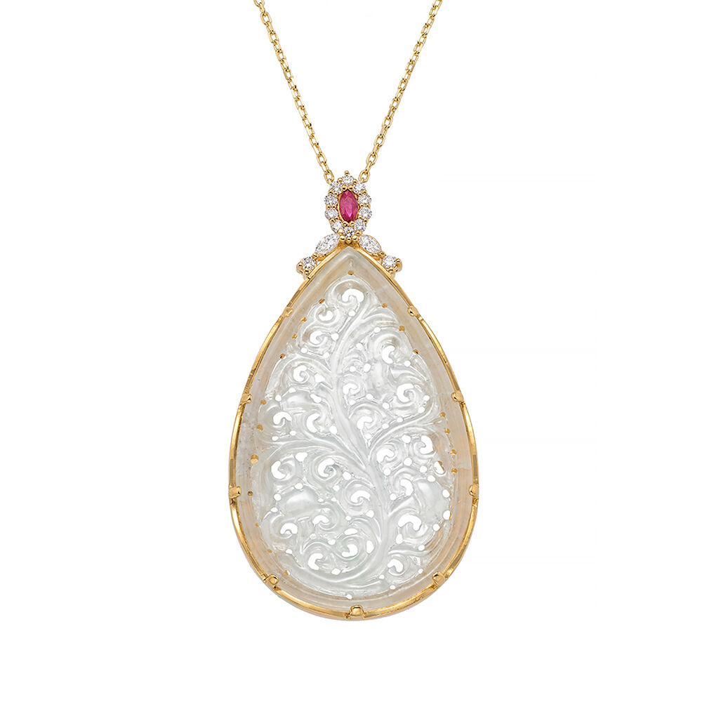 18k 黄色K金 女士吊坠 Moselle
