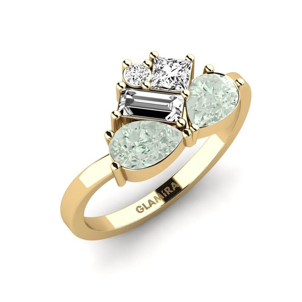 水滴形 绿紫晶 戒指 Nevertheless