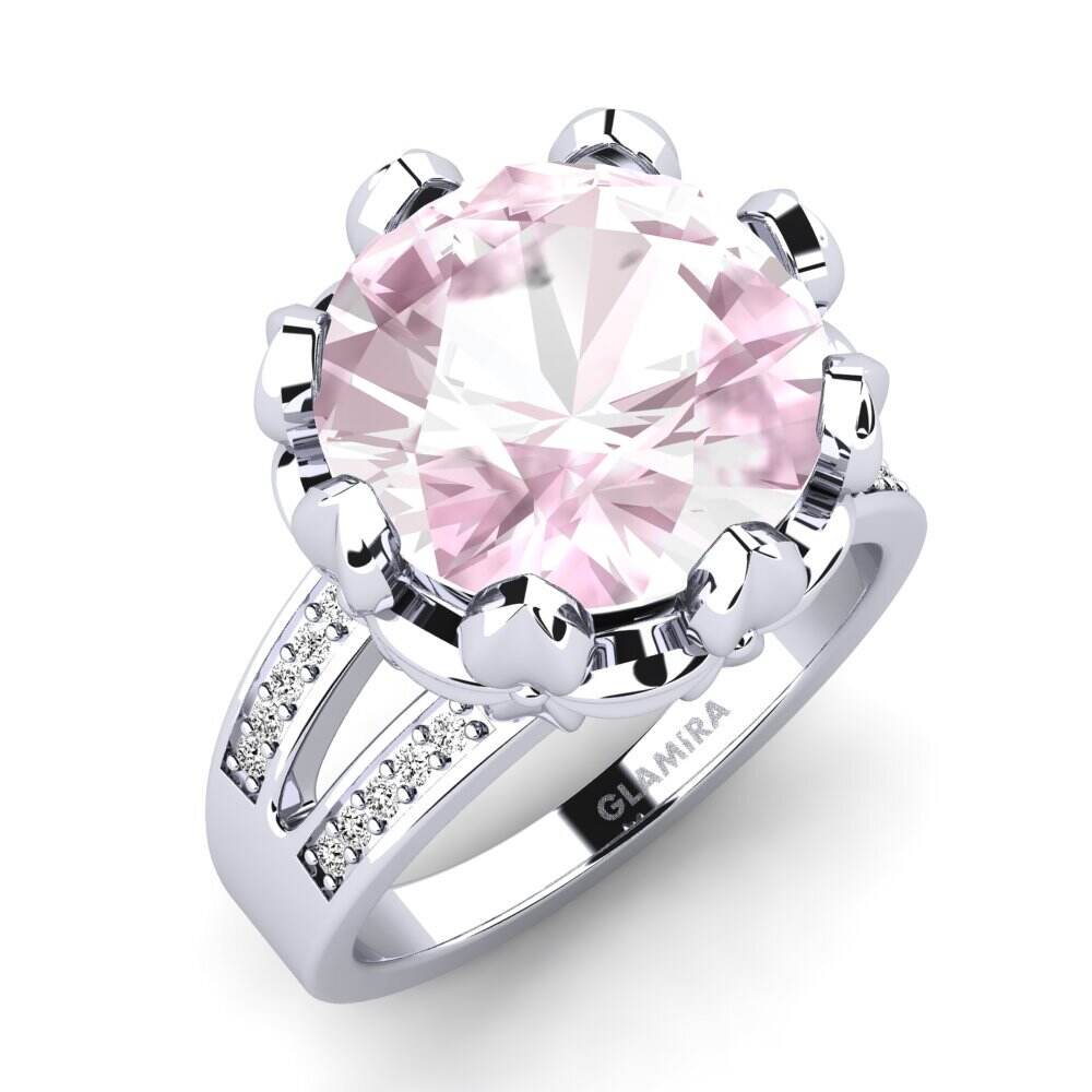 白-钯金 紫锂辉石 戒指 Nida