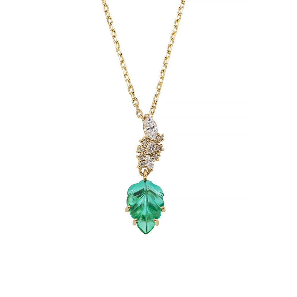 18k 黄色K金 女士吊坠 Oakhill
