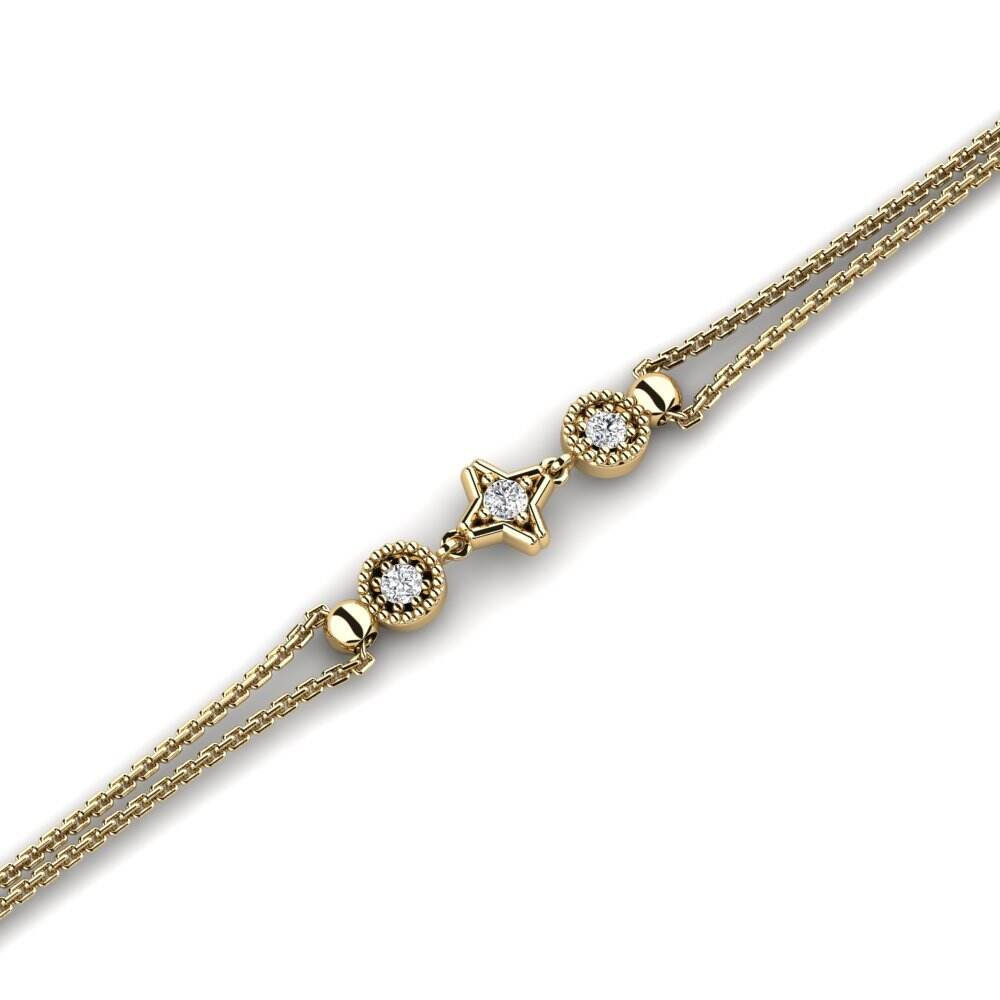 黄色K金-14k 女士手链 Obstans