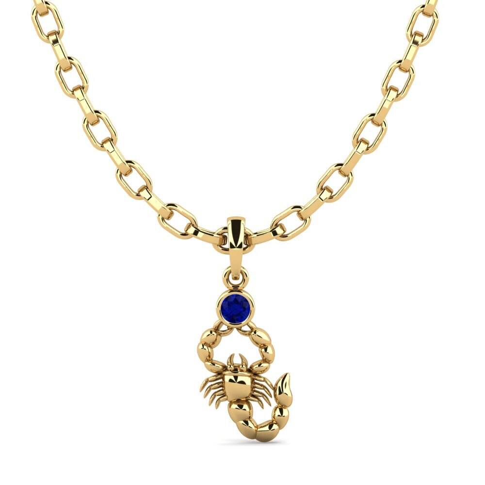 蓝宝石 男士吊坠 Owens