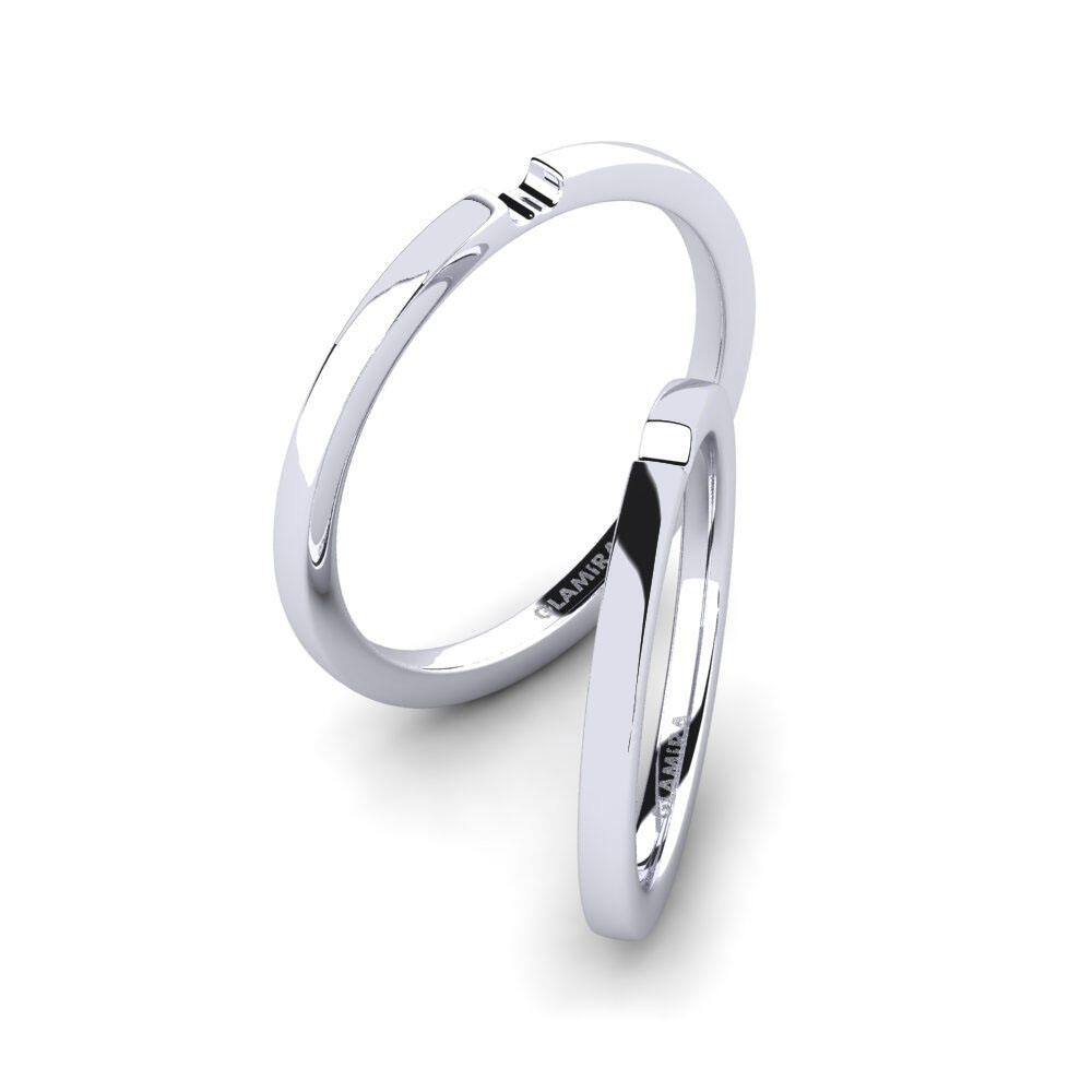 白-铂金 情侣戒指 Pretty Lovegun Pair