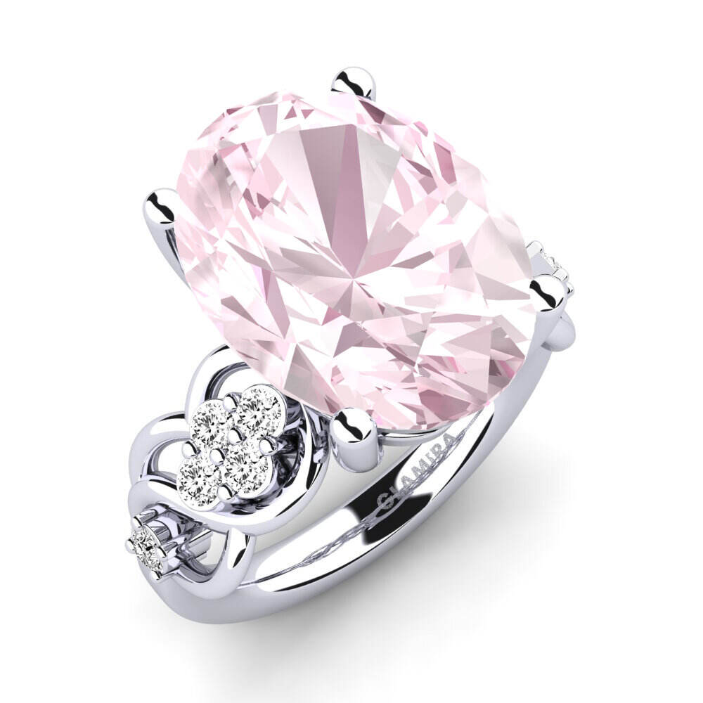 白-钯金 紫锂辉石 戒指 Shea