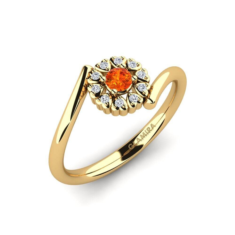 橙色蓝宝石 戒指 Sophronia