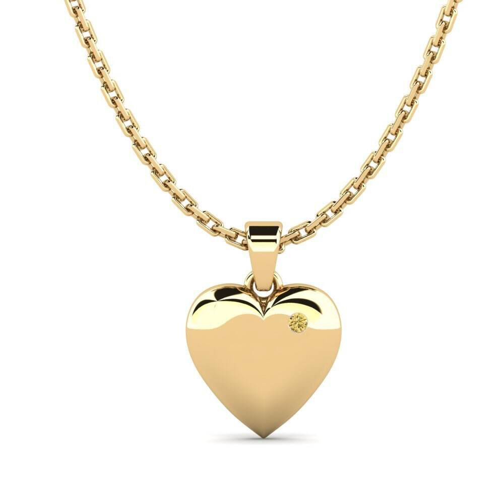 黄色钻石 女士吊坠 Trami