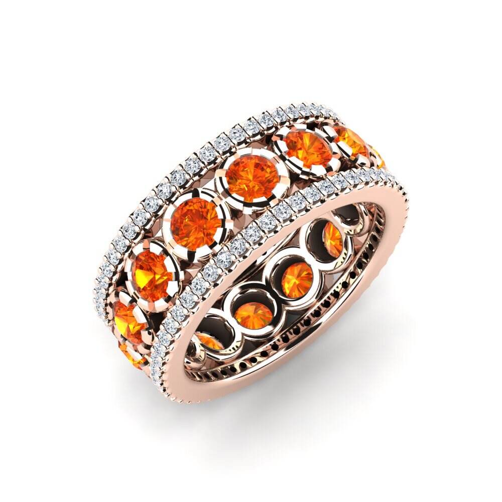橙色蓝宝石 戒指 Kisha