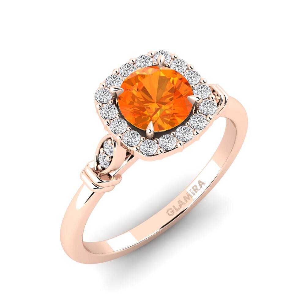 橙色蓝宝石 订婚戒指 Magdalen