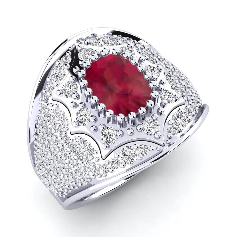 白色K金-9k 垫形 戒指 Venus