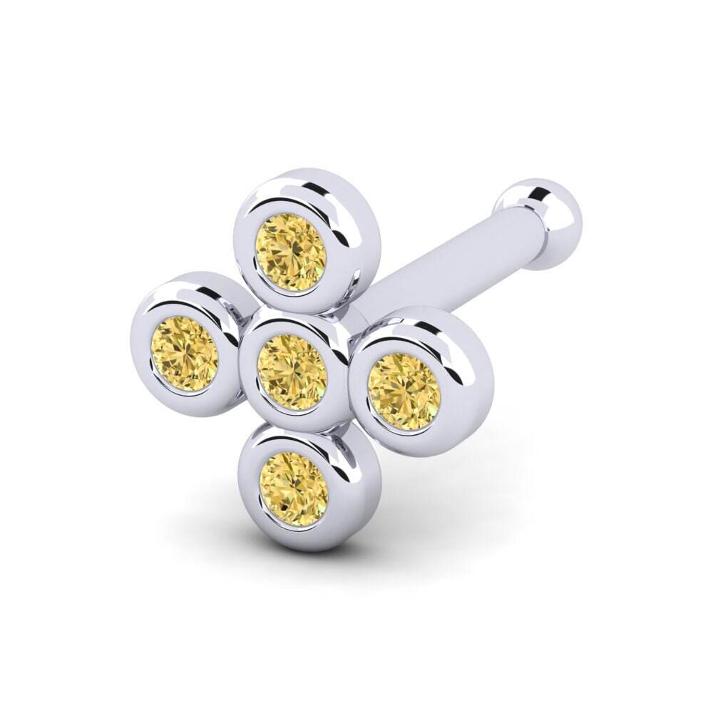 白-银 黄色钻石 鼻针 Von