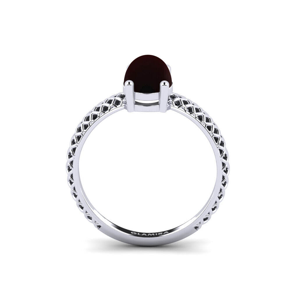 卡波雄石榴石 订婚戒指 Weliach - Cabochon Oval