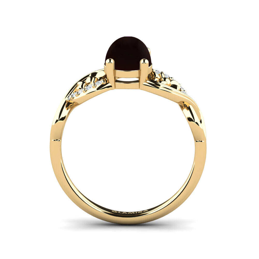 卡波雄石榴石 订婚戒指 Acrog - Cabochon Oval